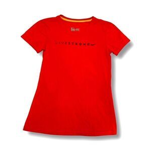 Nike Livestrong Women's Size XS (0-2) Short Sleeve Crew Neck Graphic Tee